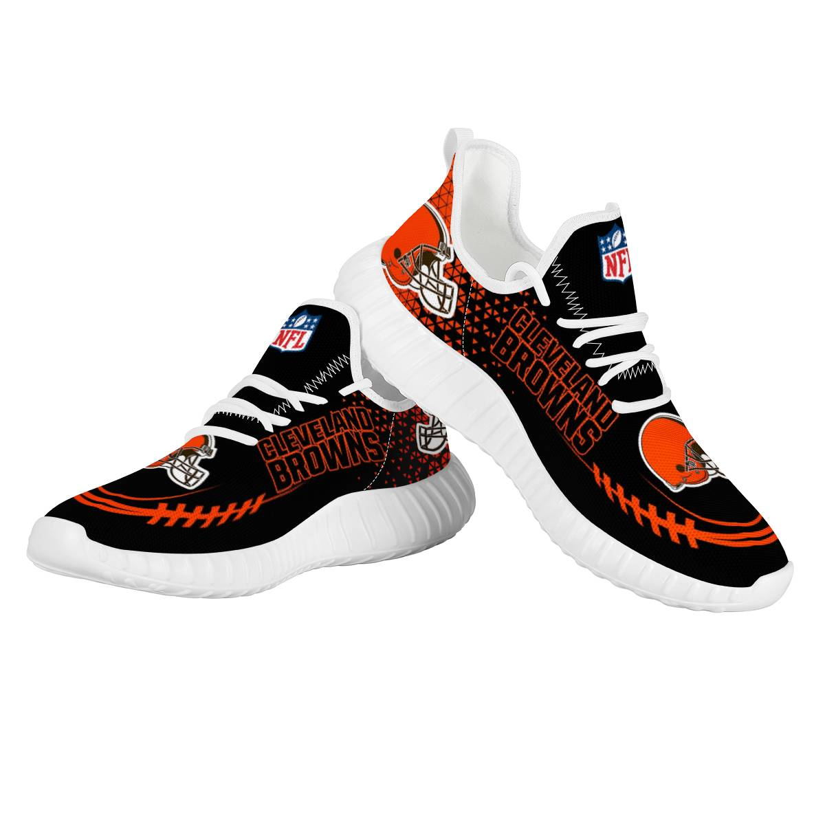 Women's Cleveland Browns Mesh Knit Sneakers/Shoes 006